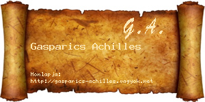 Gasparics Achilles névjegykártya
